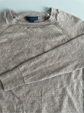 J. Crew Women’s Beige Wool/Linen Long Sleeve Crewneck Sweater Size XS
